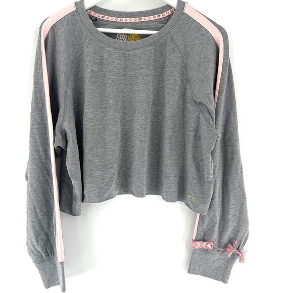 Big Feelings Women's Heather Gray Kelsey Cropped Crewneck Sweatshirt Size XL - Picture 7 of 9